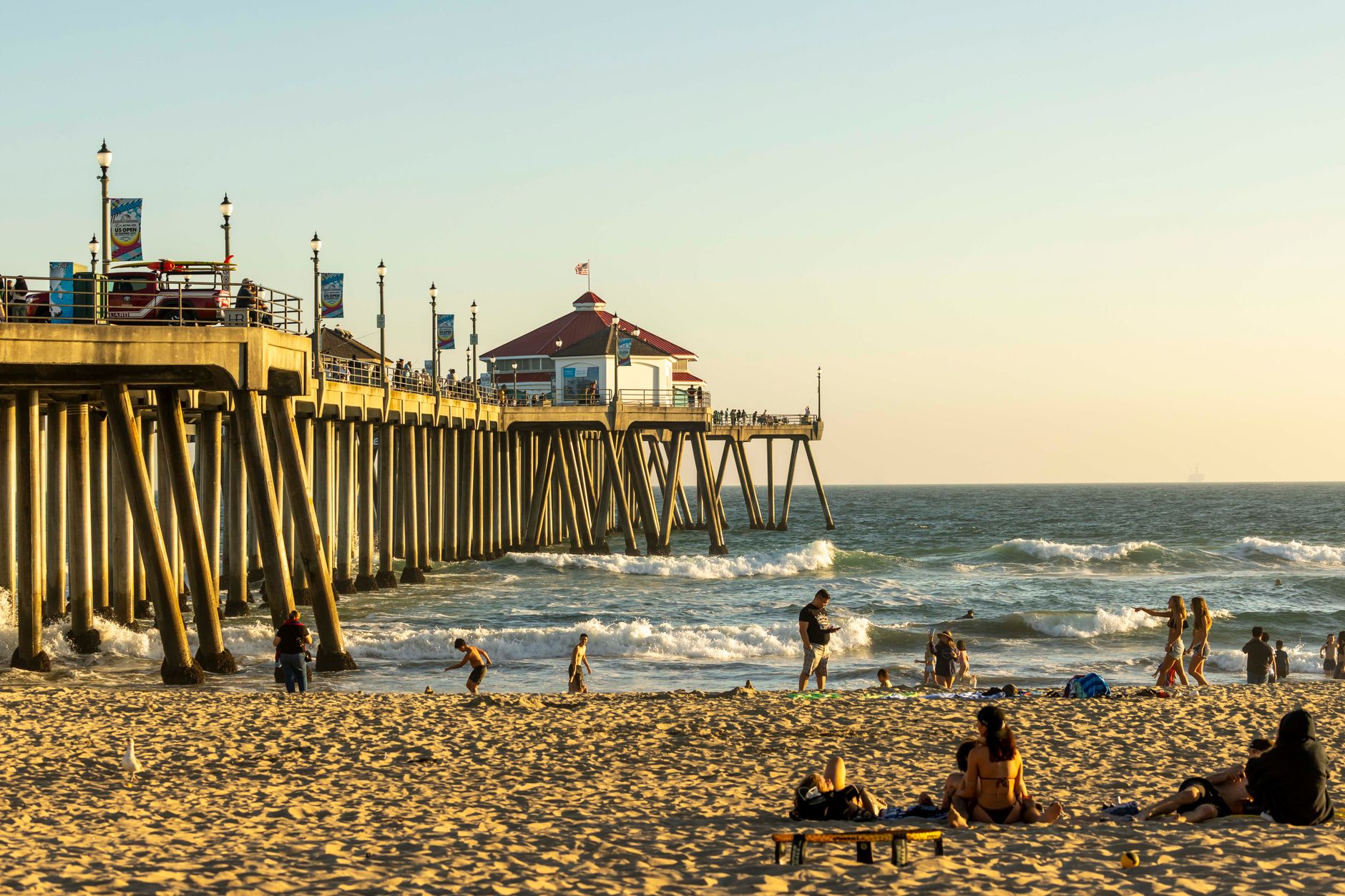 Local SEO in Huntington Beach, CA near Main Street Huntington Beach | OCWebPros. Relaxing summer day at Huntington Beach Pier