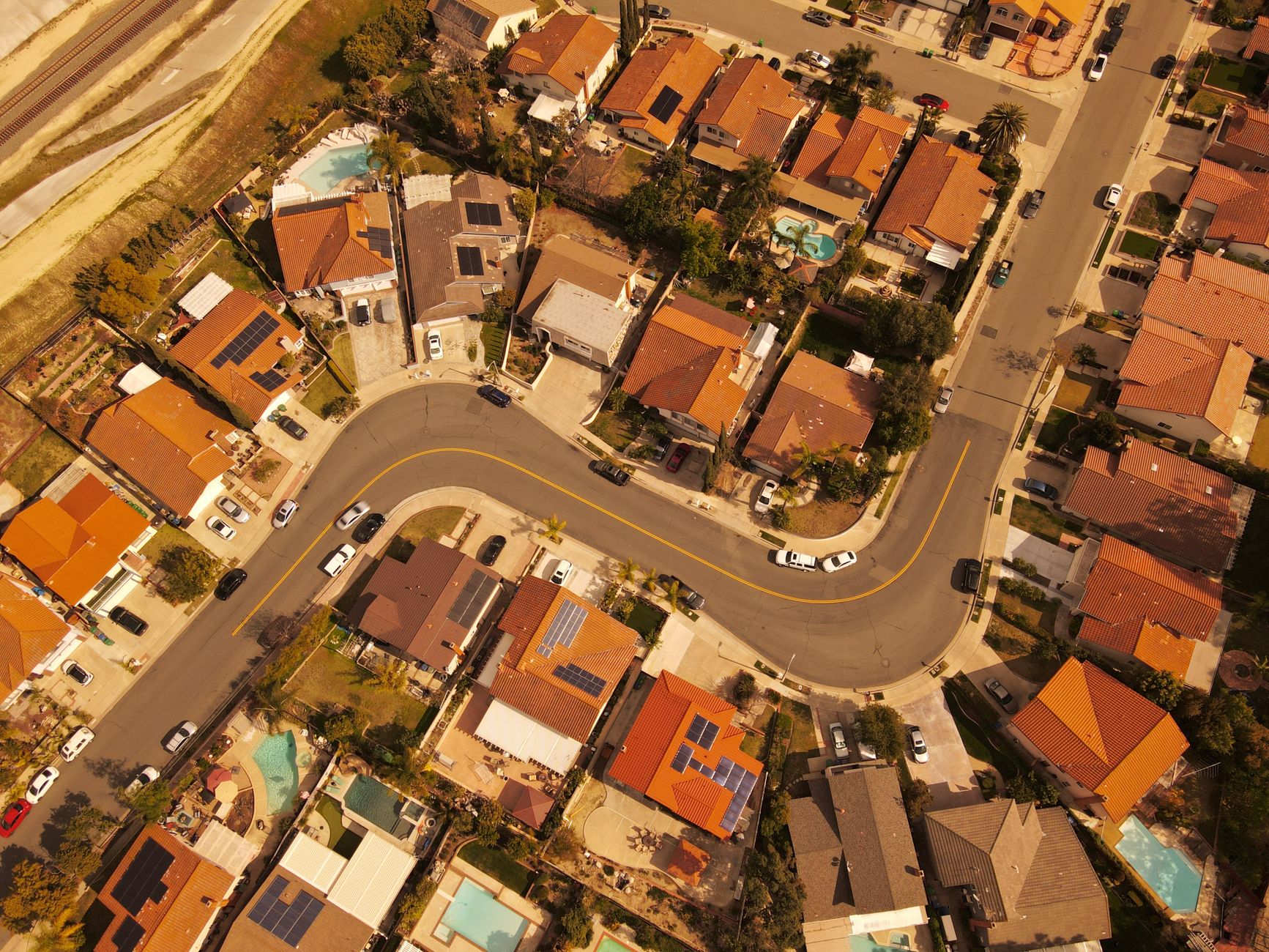 Local SEO in Mission Viejo, CA near Lake Mission Viejo | OCWebPros. Aerial perspective of Mission Viejo residential area show