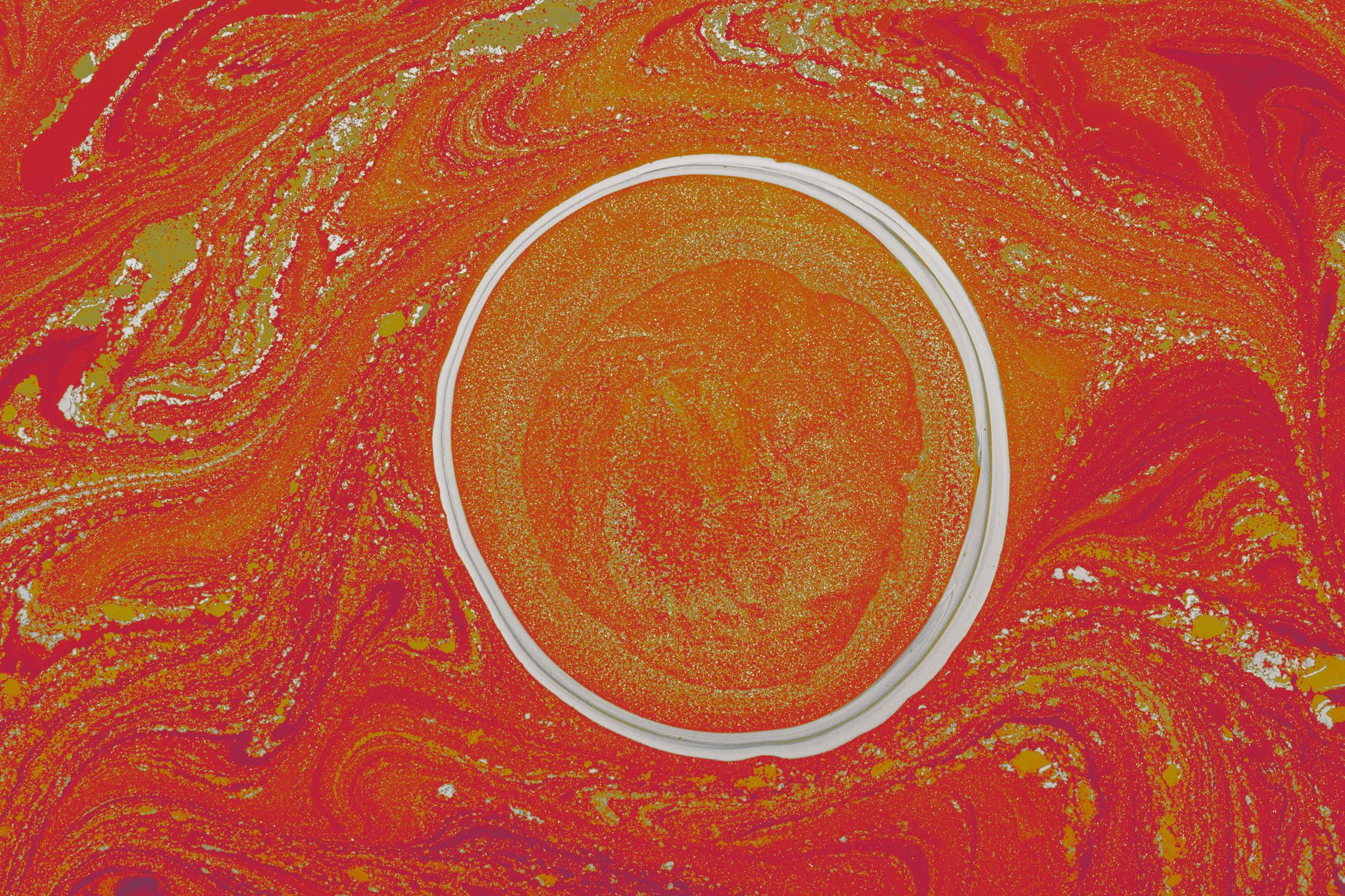 Local SEO in Orange, CA near Orange Circle area | OCWebPros. Stunning red and orange marbled abstract art with circular centr