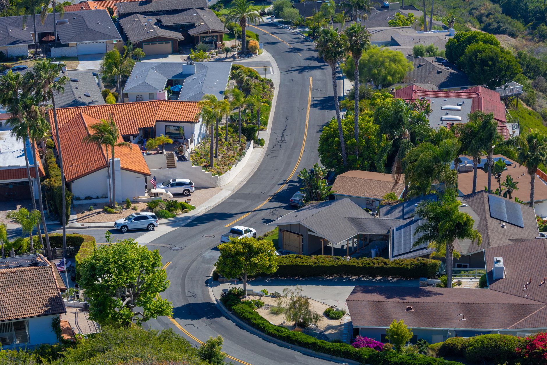 Local SEO in San Clemente, CA near San Clemente Pier & beach area | OCWebPros. Aerial view of a charming San Clemente suburb 
